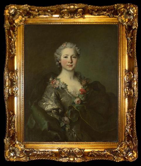 framed  Louis Tocque probably Portrait of mademoiselle de Coislin, ta009-2